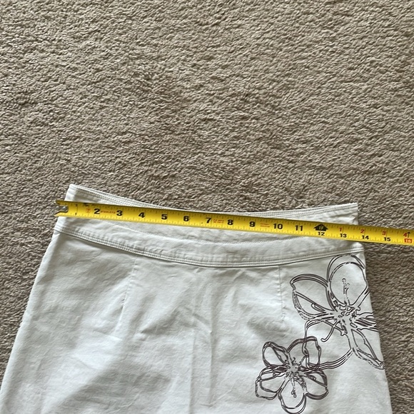 Lole Asymmetrical Midi Skirt W’s 2 Neutral Artsy Cotton Blend Flower Graphic - Picture 3 of 11